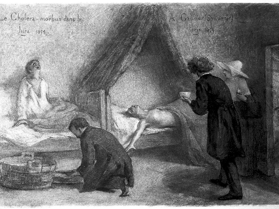 L0012076 Patients suffering from cholera in the Jura during the 1854
