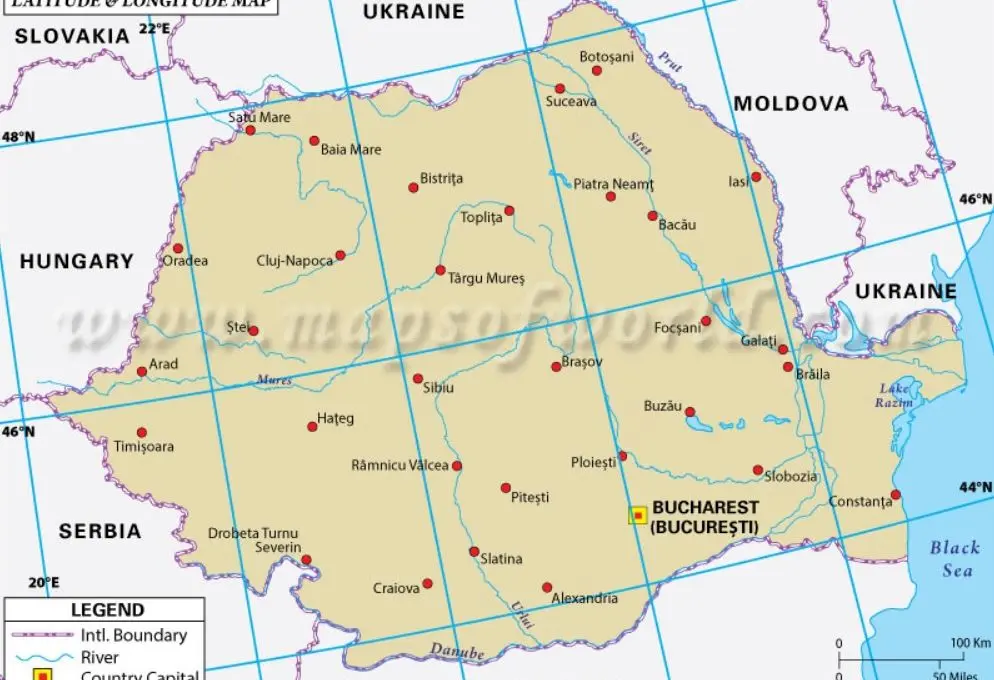 Ce latitudine și longitudine are România? Care sunt consecințele?
