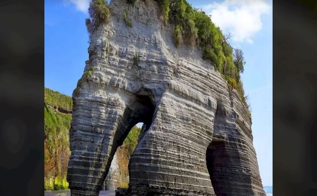 Care e povestea stâncii elefant, Elephant Rocks, din Noua Zeelandă?