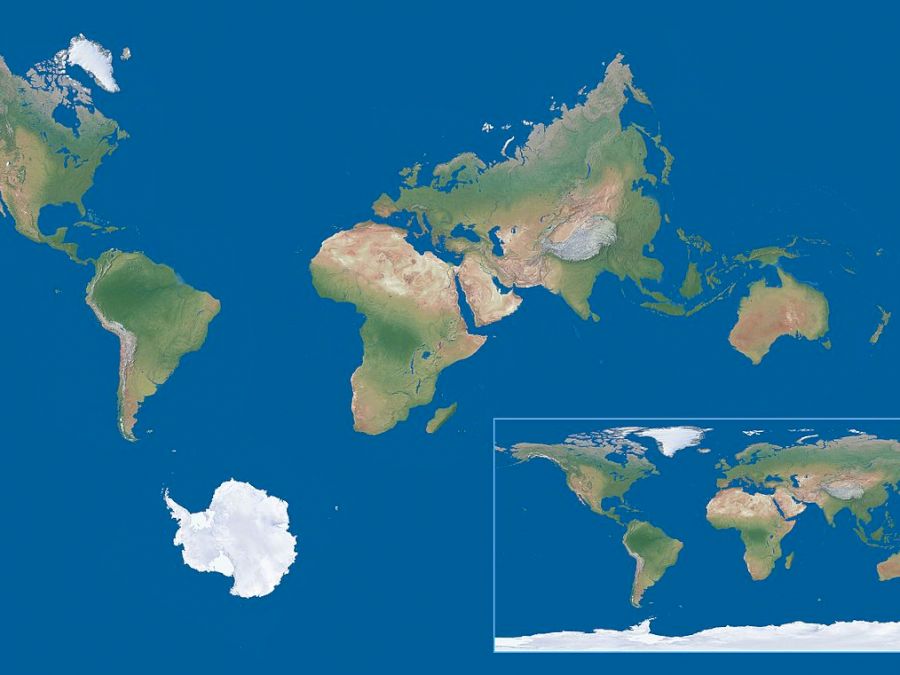 World_map_true_proportioned_continents_approximation_with_comparison