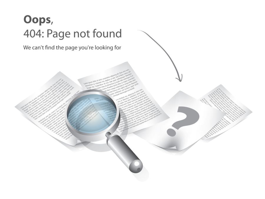 404 Page not found vector