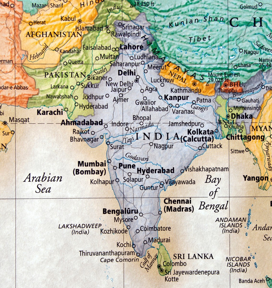 India, Pakistan și Bangladesh