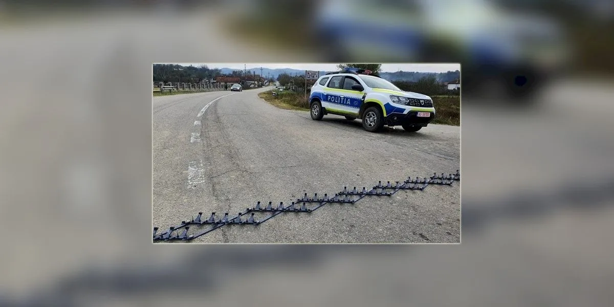 Este Poliția Română dotată cu țepi pentru roți?
