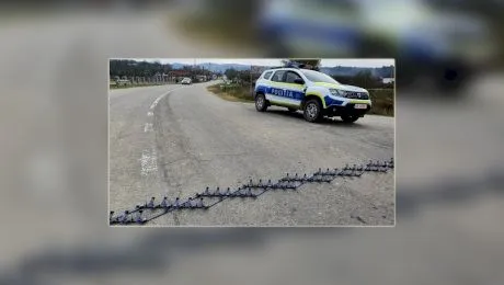 Este Poliția Română dotată cu țepi pentru roți?