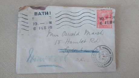 O scrisoare expediată în 1916 a ajuns la destinație în zilele noastre