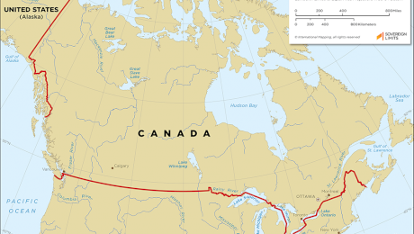 De ce Canada și SUA au granițe drepte?