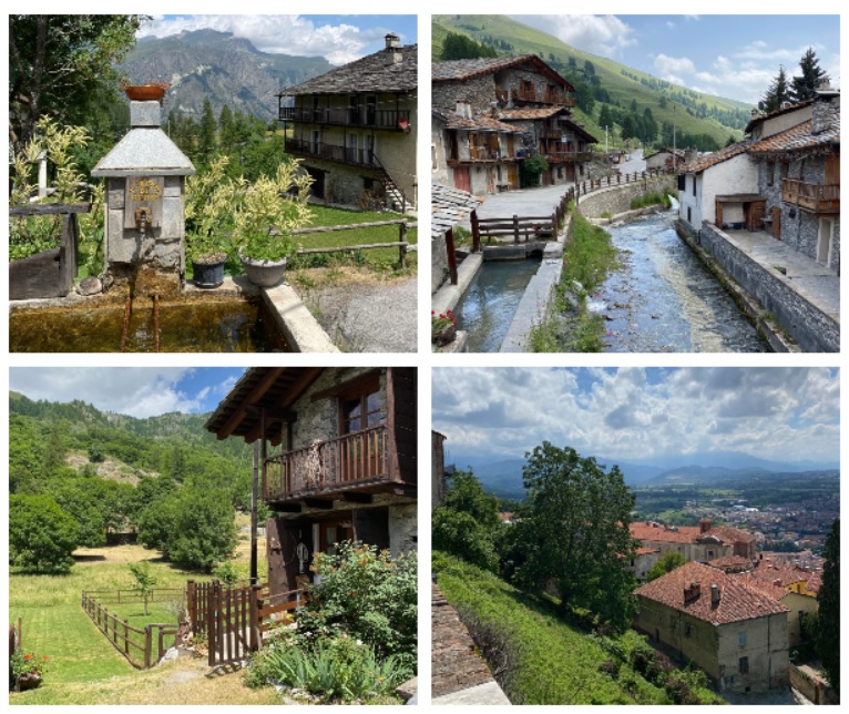 Imagini din localitati rurare din zona Piemonte