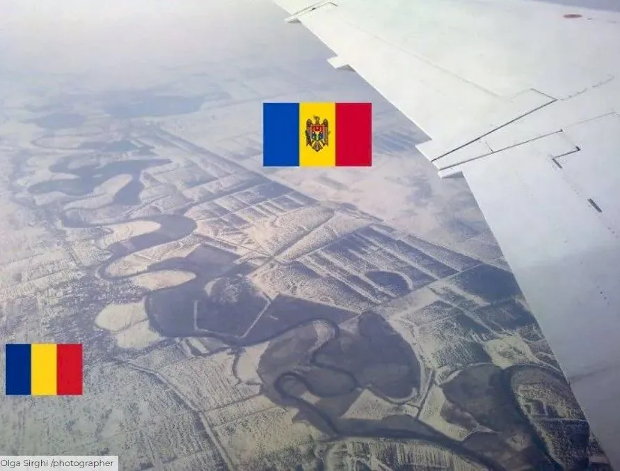 Granița dintre România și Moldova, una dintre cele mai spectaculoase din Europa. Cum se vede din avion?