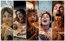 Inteligența Artificială nu înțelege cum mănâncă oamenii pizza și spaghete. Ce desene ciudate face AI?