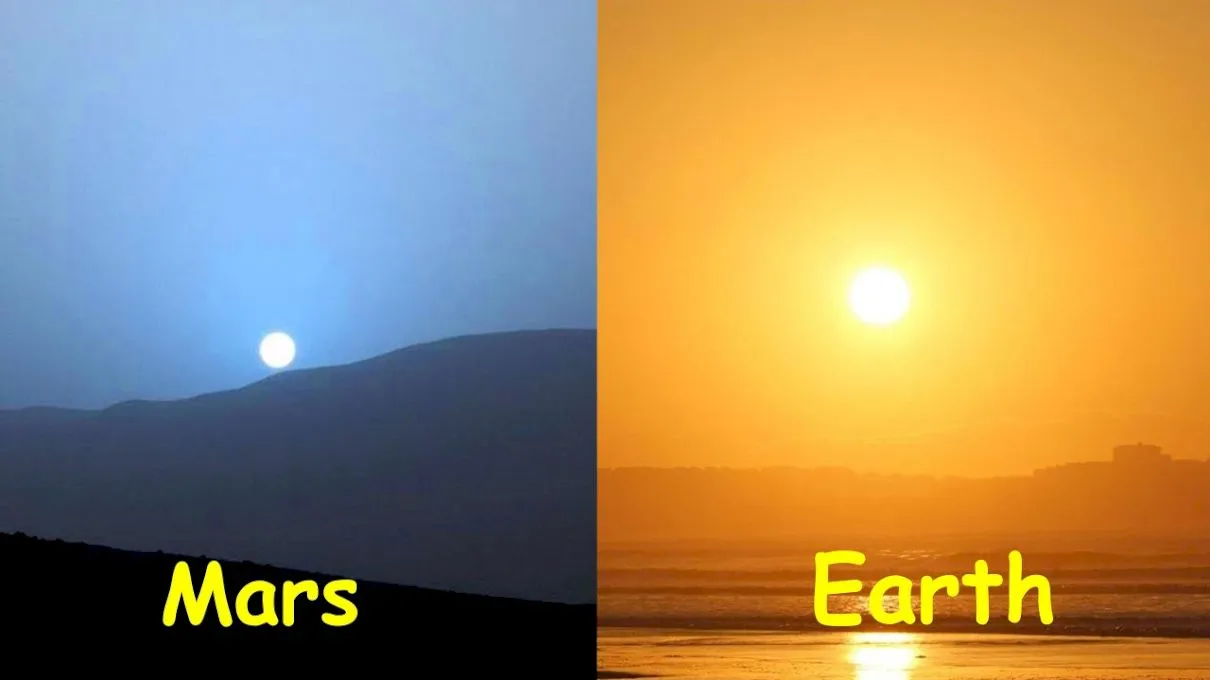 De ce apusul de soare este albastru pe Marte?