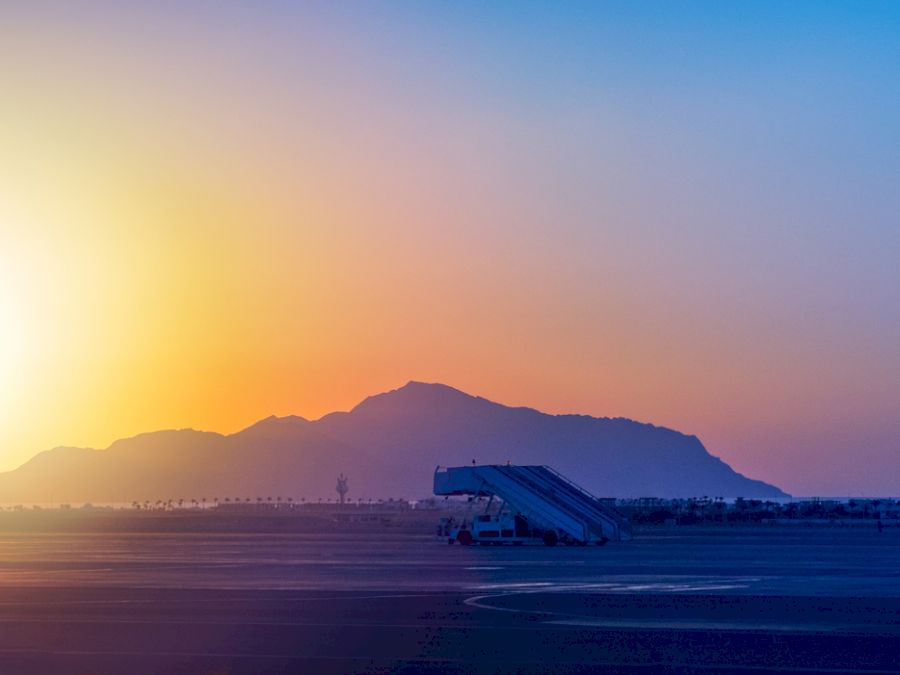 Airport Sharm el Sheikh at sunrise