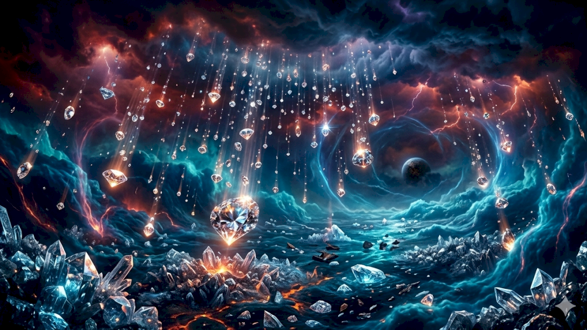 De ce pe Neptun plouă cu… diamante?