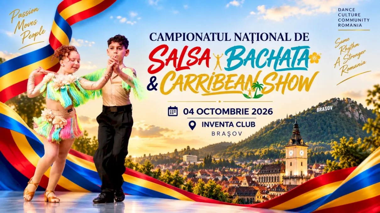 Carpathian Dance Cup și Campionatul Național de Salsa Bachata și Caribbean Show vor avea loc la Brașov, la Inventa Club