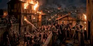 Povestea lui Marcus Crassus, pompierul care s-a îmbogățit din stingerea incendiilor. Romanul lua banii înainte de intervenție